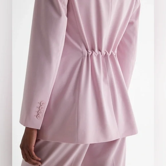 Express XS soft pink double breast blazer - Picture 3 of 8